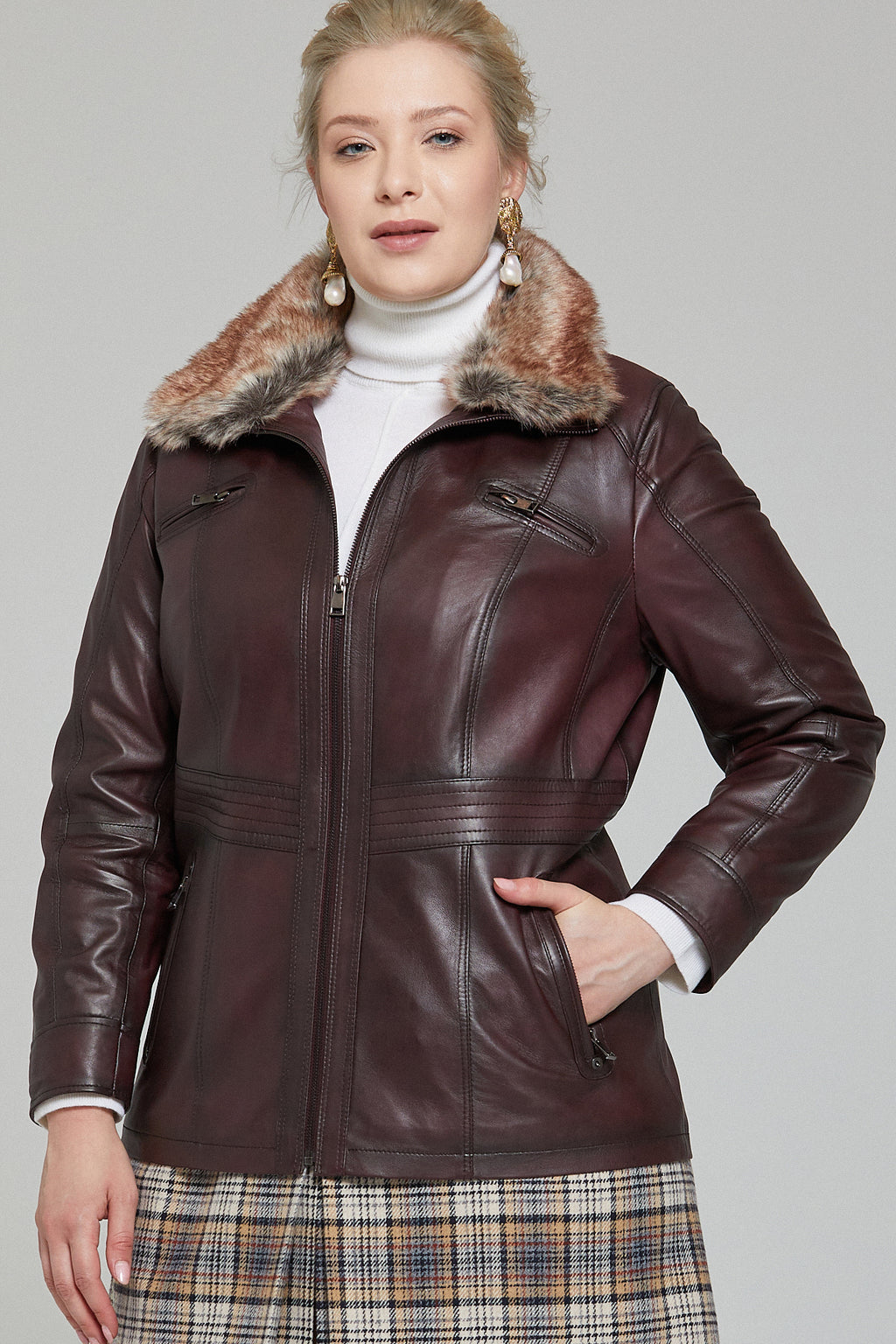 Mira (plus) Kadın Bordo Mont
