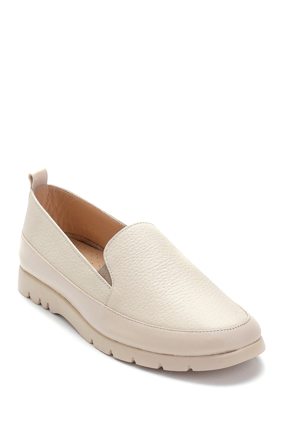 Women's Leather Glitter Detailed Loafer