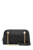 Women's Black Chain Strap Quilted Shoulder Bag | Derimod