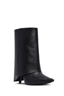 Woman Black Stiletto Heels Leather Boat | Derimod
