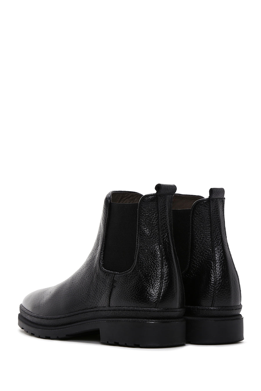 Male Black Leather Casual Chelsea Boots