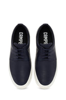 Camper Men's Navy Blue Chasis Lace-Up Leather Casual Shoes | Derimod