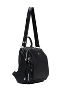 Woman Black Long-Strap Backpack | Derimod