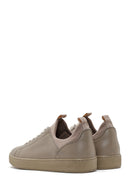 Men's Mink Lace-up Leather Sneaker | Derimod