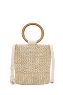 Women's Cream Straw Handbag | Derimod