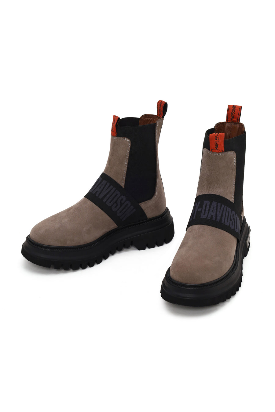 Harley Davidson Woman Mink Nefud Thick-Soled Leather Chelsea Boots