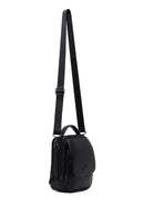 Male Black Long Strap Leather Mini Handbag | Derimod