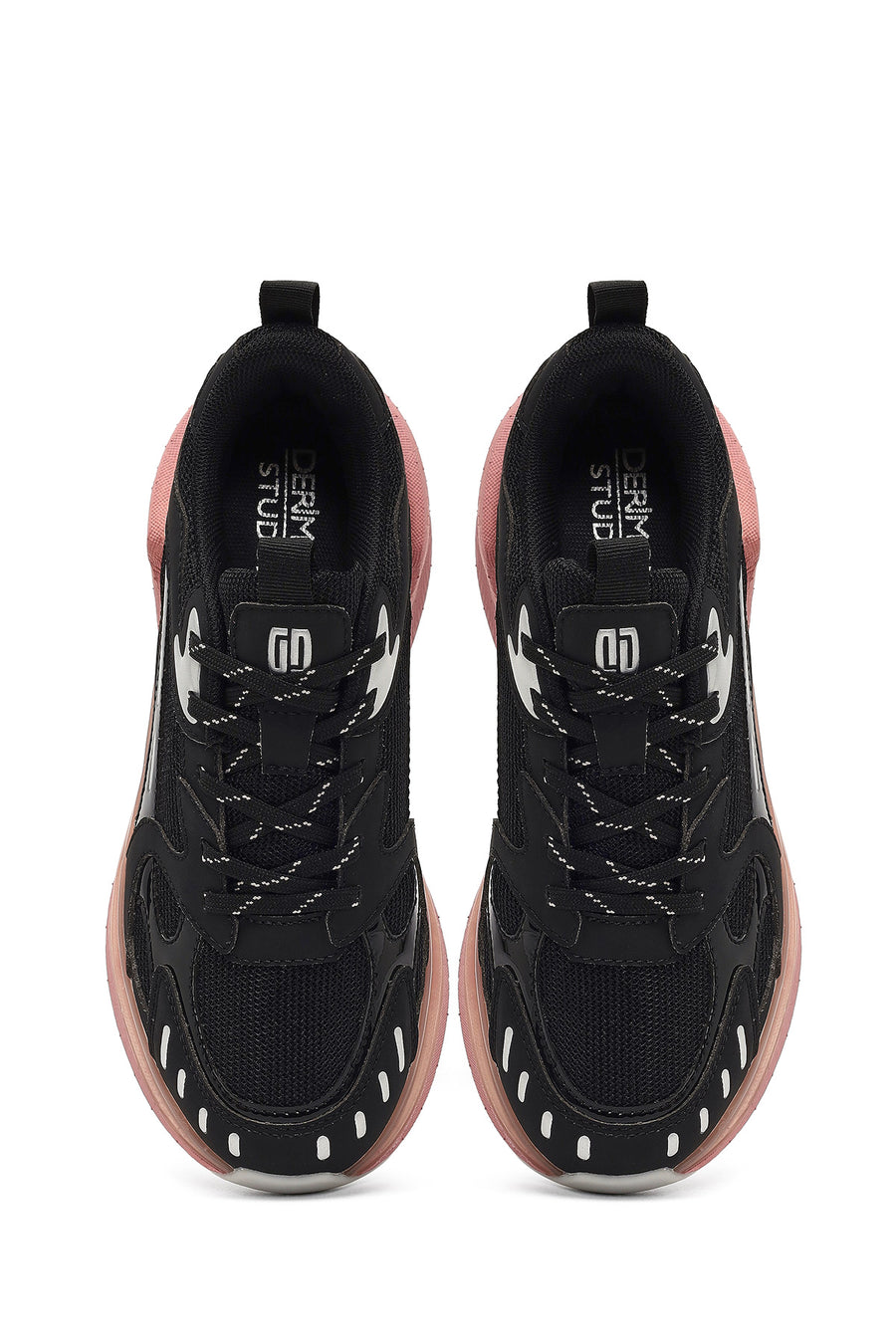 Derimod Studio Women's Black Lace-Up Thick-Soled Sneaker