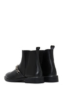 Women's Black Chain Detailed Chelsea Boots | Derimod