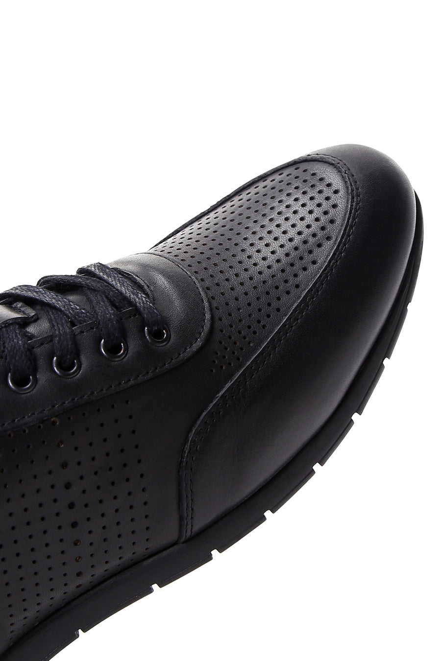 Erkek Siyah Deri Casual Sneaker