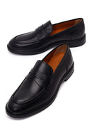Erkek Siyah Deri Casual Loafer | Derimod
