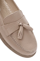 Women's Mink Tassel Leather Comfort Loafer | Derimod