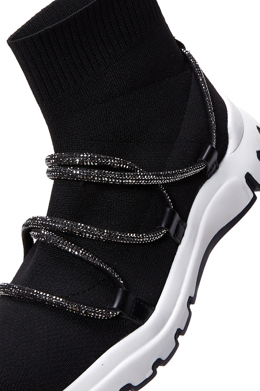 Women's Black Stone High Top Sneaker