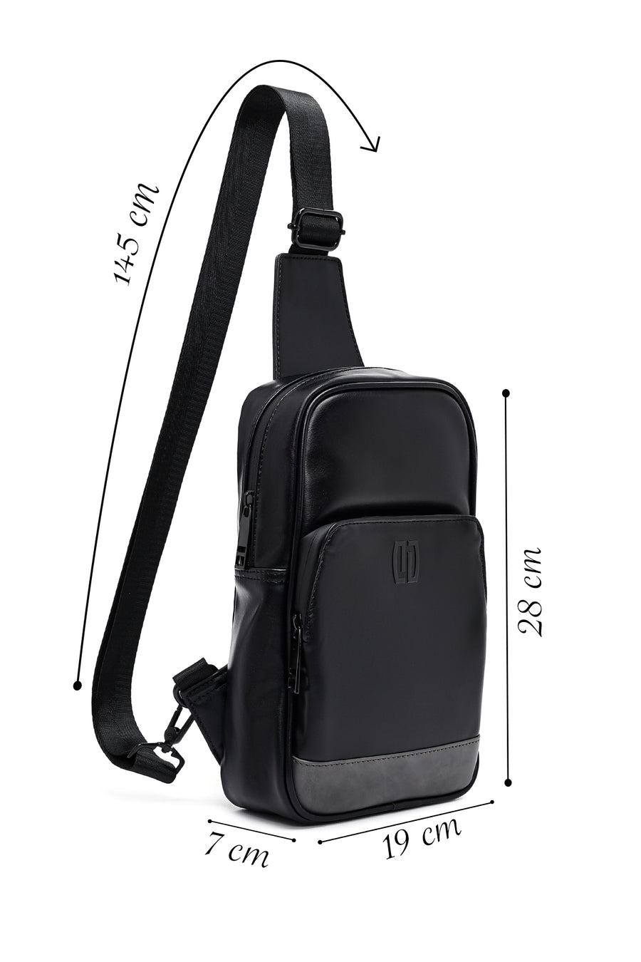 Men's Black Crossbody Bag