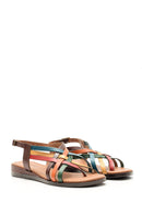Women's Colorful Leather Sandals | Derimod
