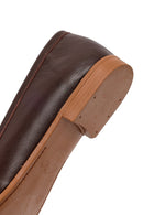 Woman Brown Buckled Leather Classic Loafer | Derimod