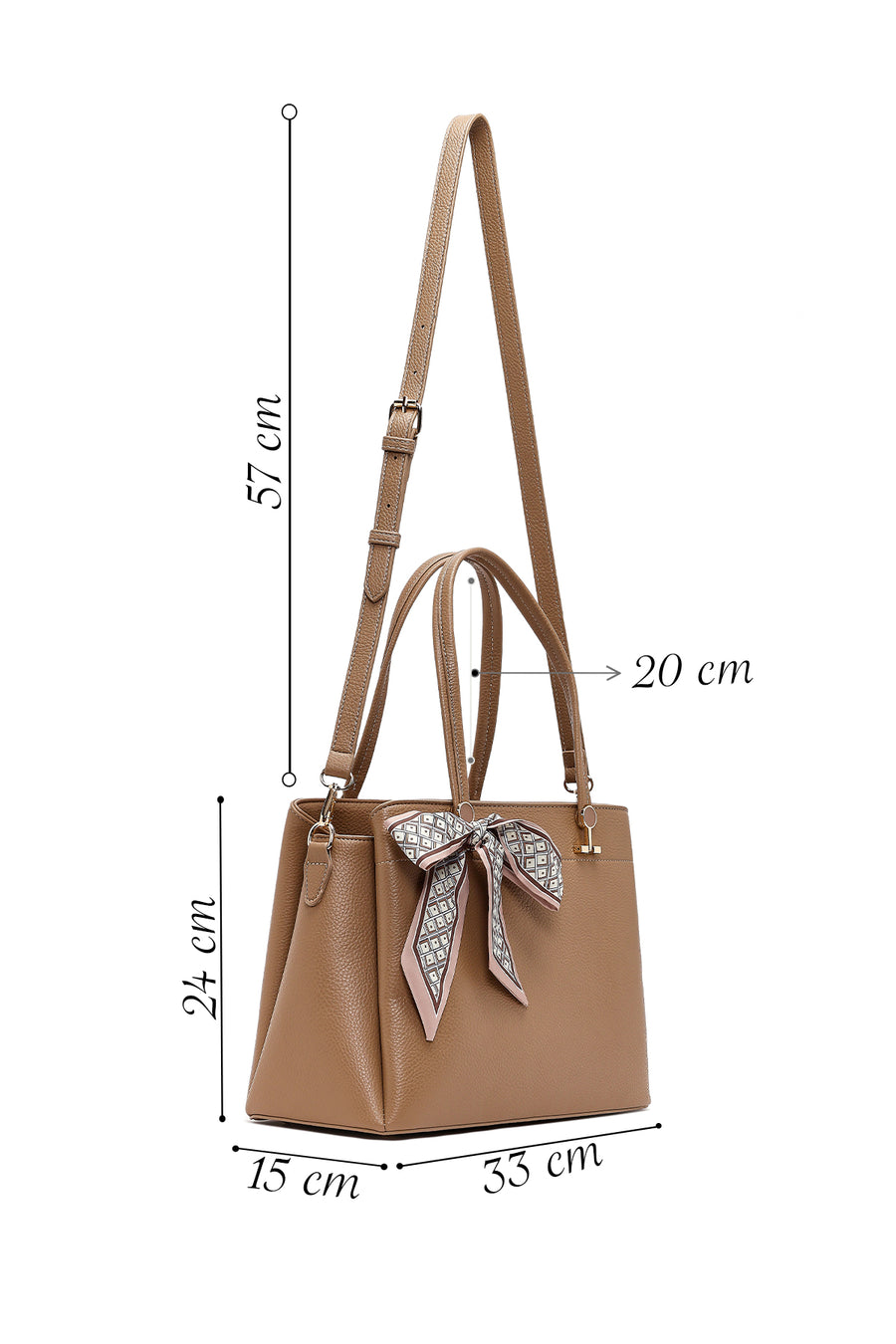 Women's Beige Long Strap Shoulder Bag