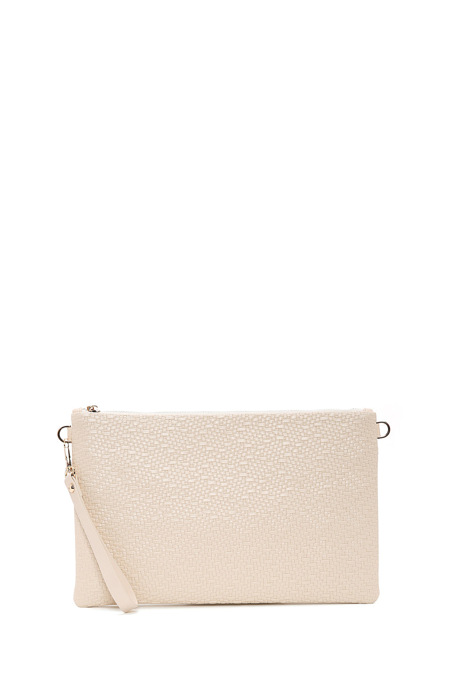 Women's Cream Long Chain Strap Woven Clutch Bag 26PBD220029 | Derimod