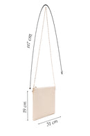 Women's Cream Long Chain Strap Woven Clutch Bag | Derimod