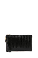 Women's Black Long Chain Strap Printed Clutch Bag | Derimod