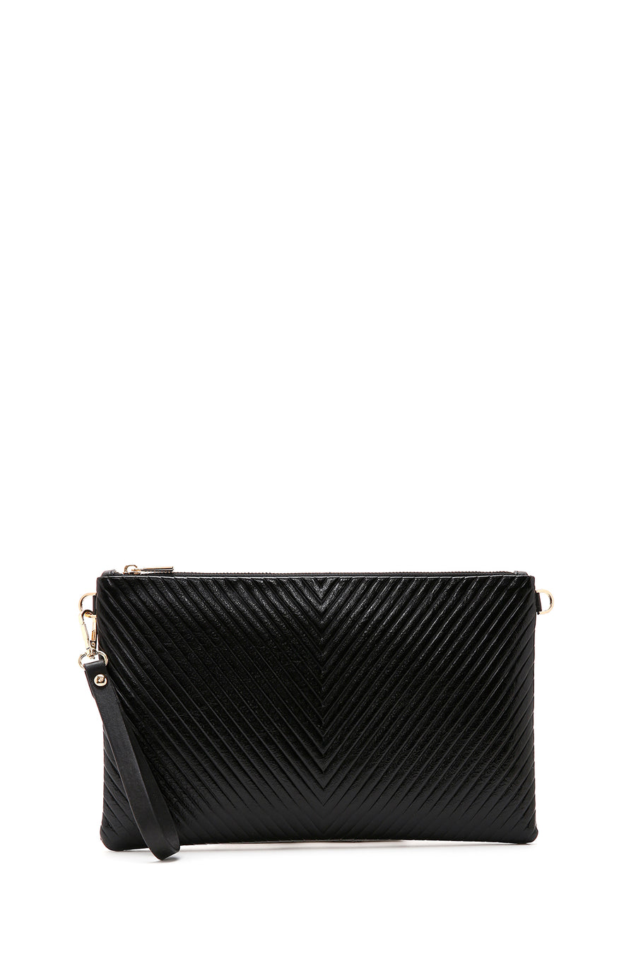 Women's Black Long Chain Strap Printed Clutch Bag 26PBD220132 | Derimod