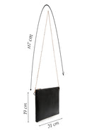 Women's Black Long Chain Strap Printed Clutch Bag | Derimod