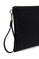 Women's Black Long Chain Strap Printed Clutch Bag | Derimod