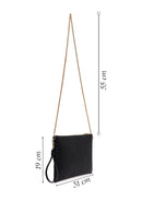 Women's Black Long Chain Strap Printed Clutch Bag | Derimod