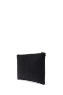 Women's Black Long Chain Strap Printed Clutch Bag | Derimod