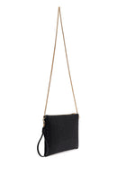 Women's Black Long Chain Strap Printed Clutch Bag | Derimod