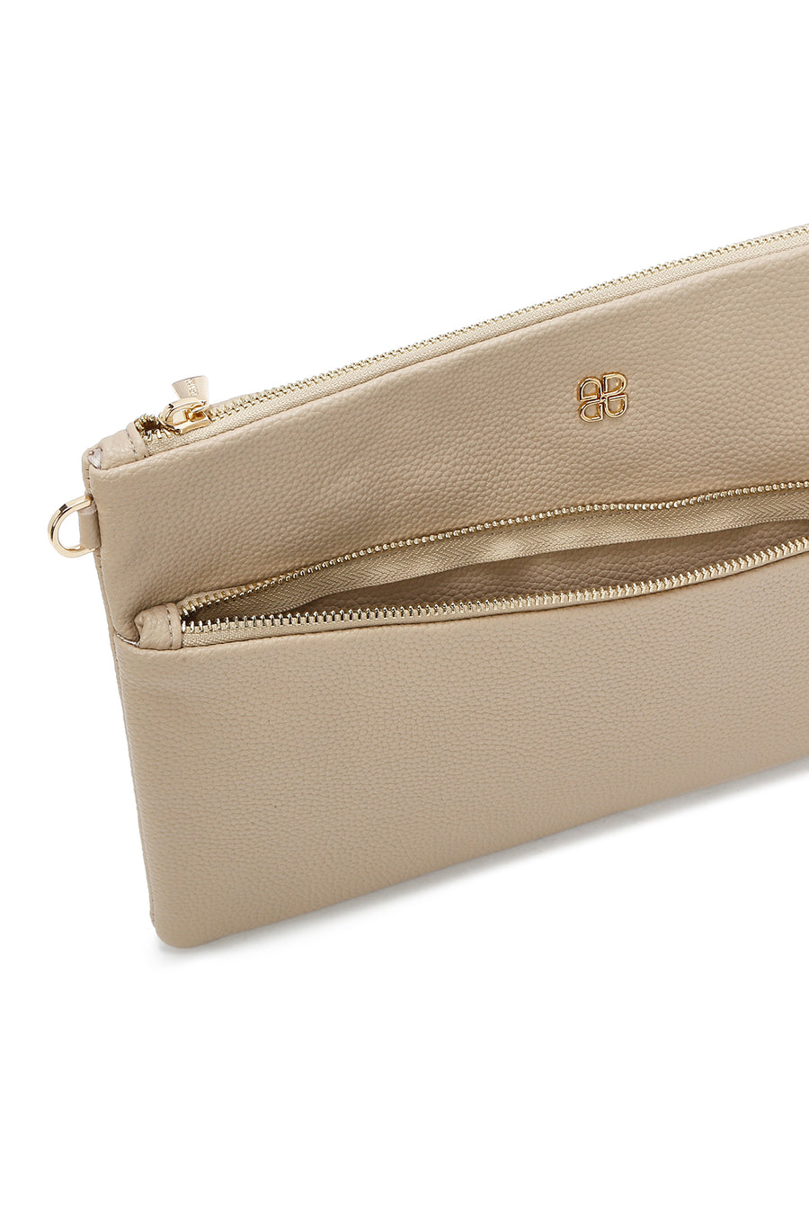 Women's Beige Chain Strap Clutch Bag