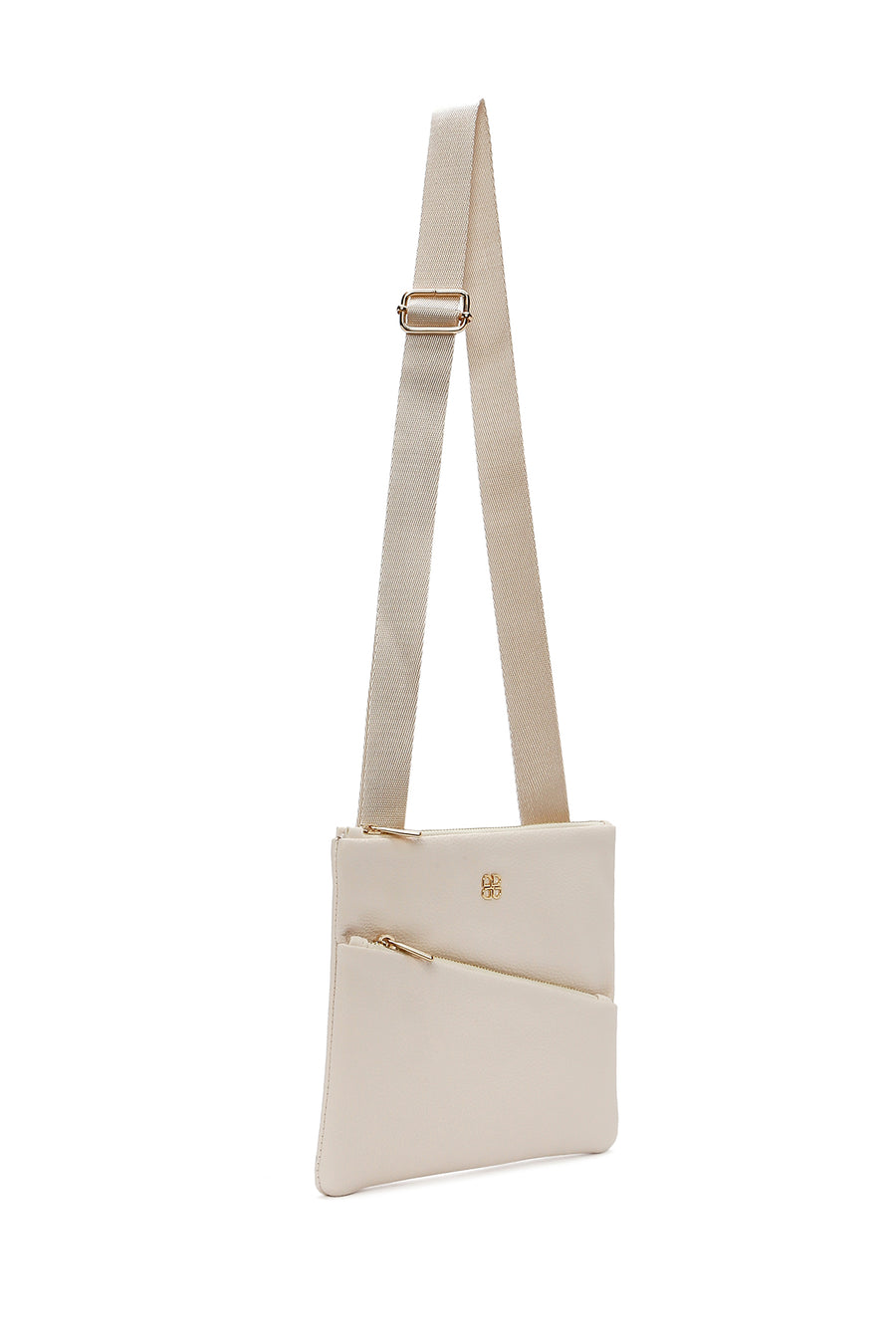Women's Cream Long Strap Crossbody Bag