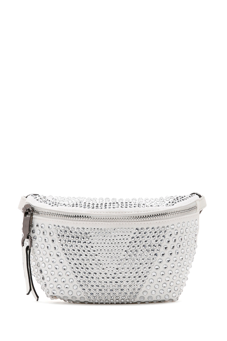 Woman White Chain Strap Crossbody Bag
