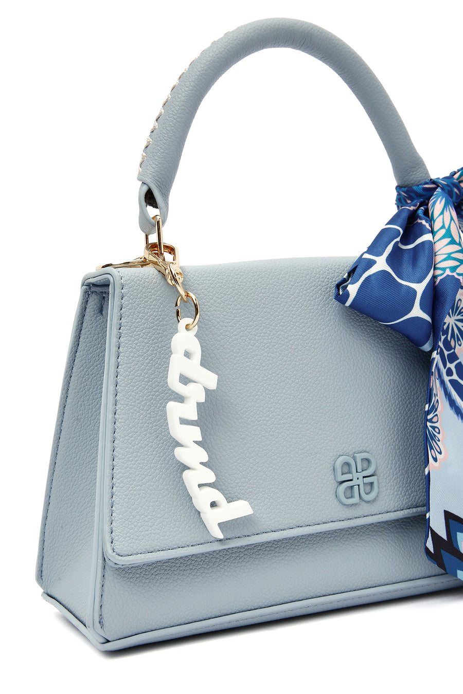 Woman Blue Long-Strap Classic Shoulder Bag