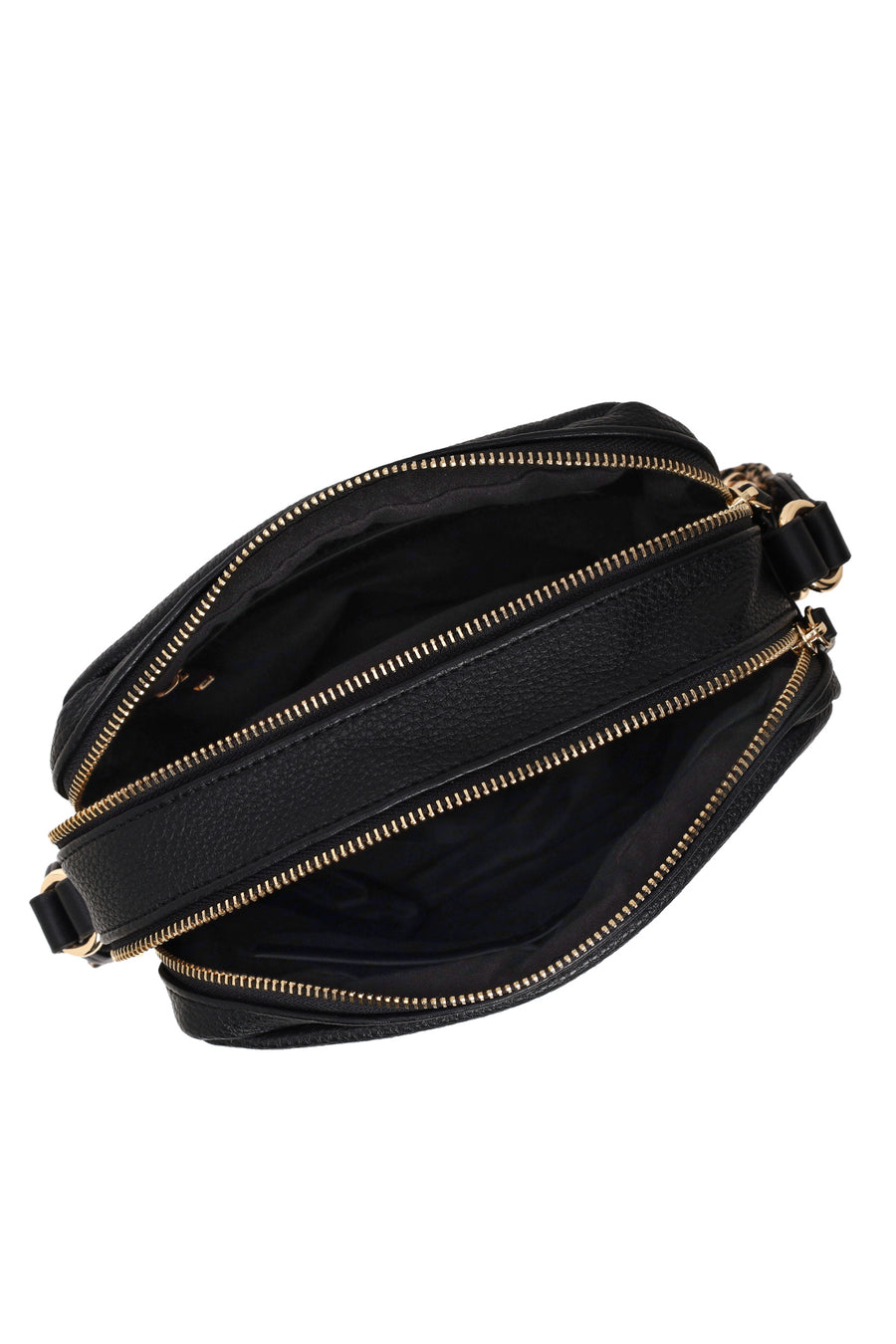Woman Black Long-Strap Crossbody Bag