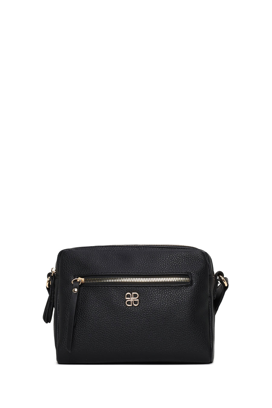 Woman Black Long-Strap Crossbody Bag