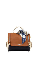 Women's Tan Long Strap Handbag with Accessory Detail | Derimod