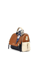 Women's Tan Long Strap Handbag with Accessory Detail | Derimod