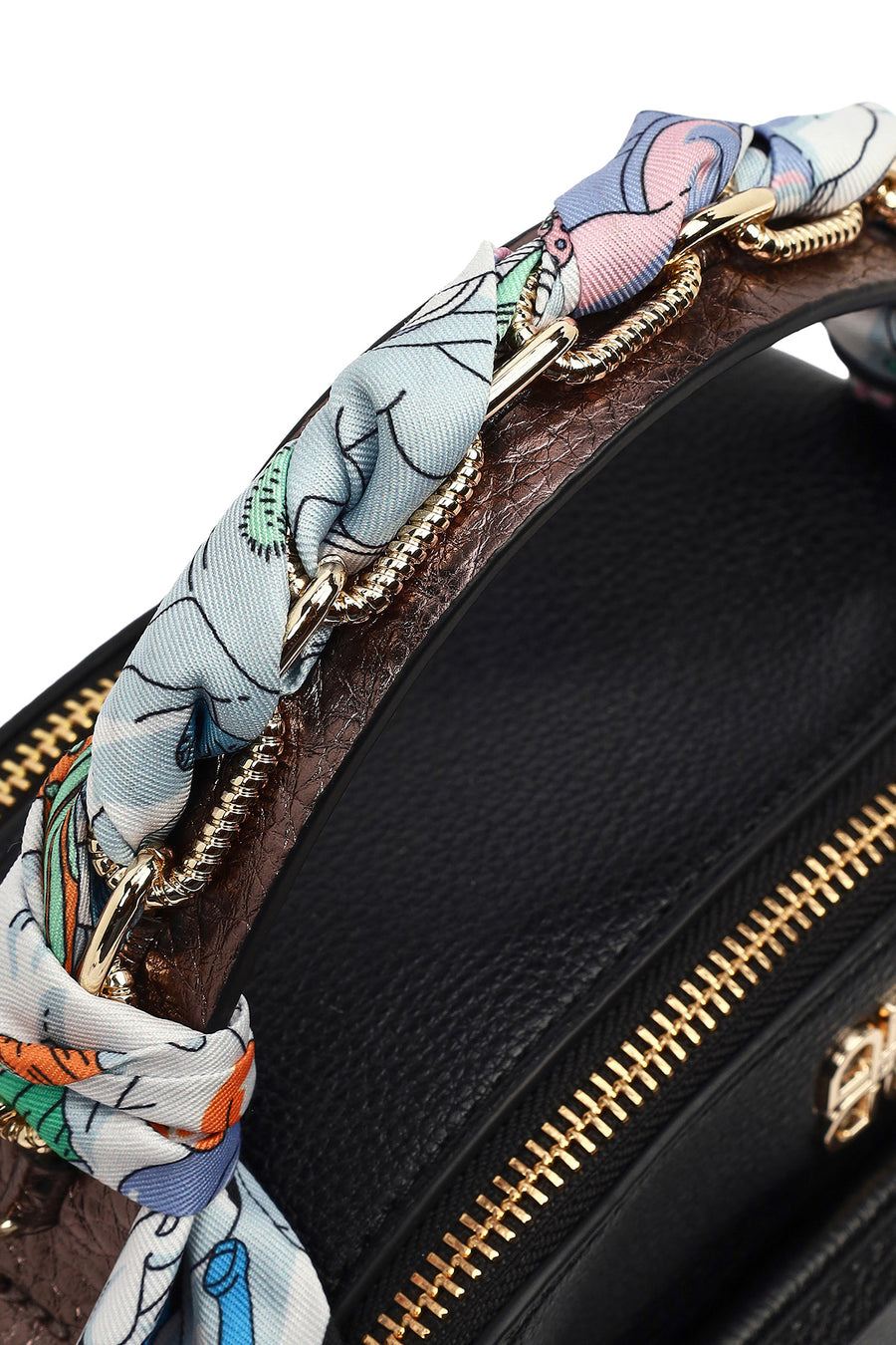 Women's Black Crossbody Bag with Accessories