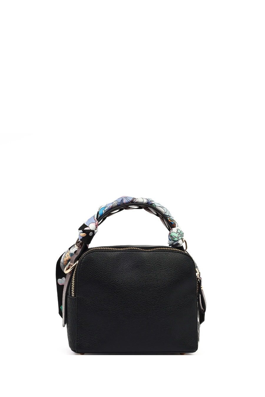 Women's Black Crossbody Bag with Accessories