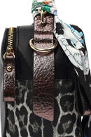 Women's Black Crossbody Bag with Accessories | Derimod