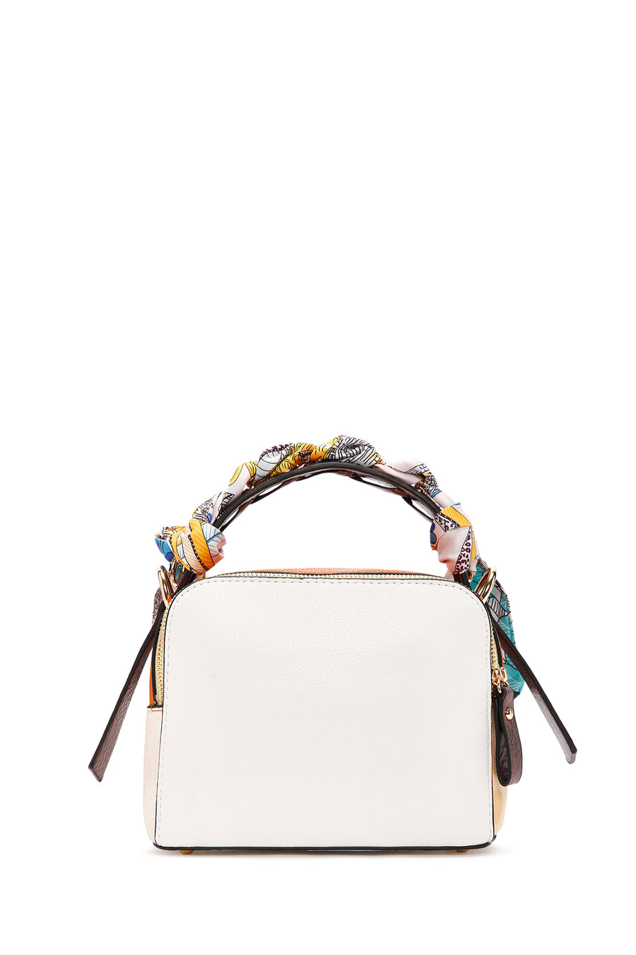 Women's Cream Crossbody Bag with Accessories