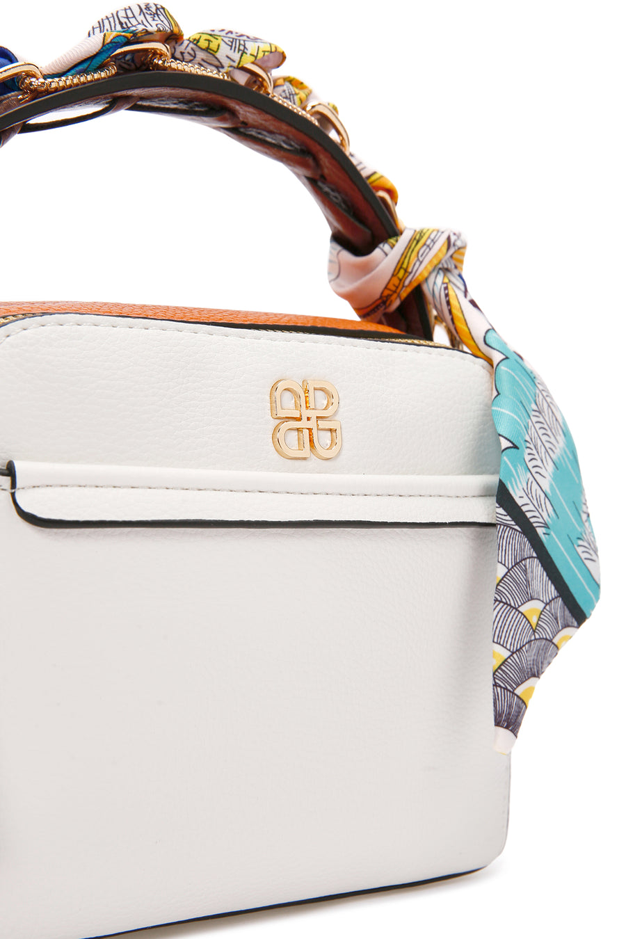 Women's Cream Crossbody Bag with Accessories