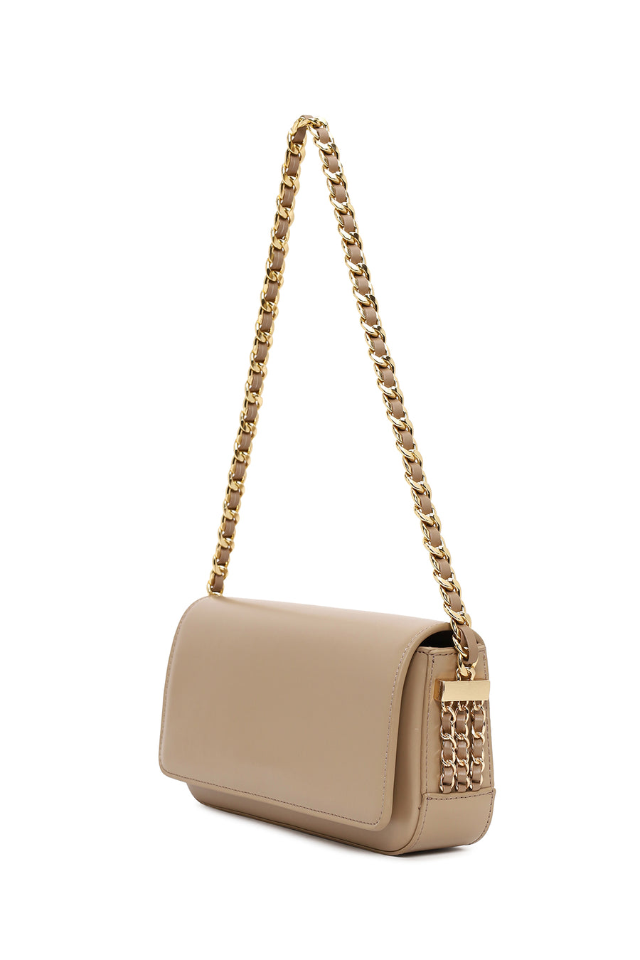 Women's Dark Beige Chain Strap Shoulder Bag