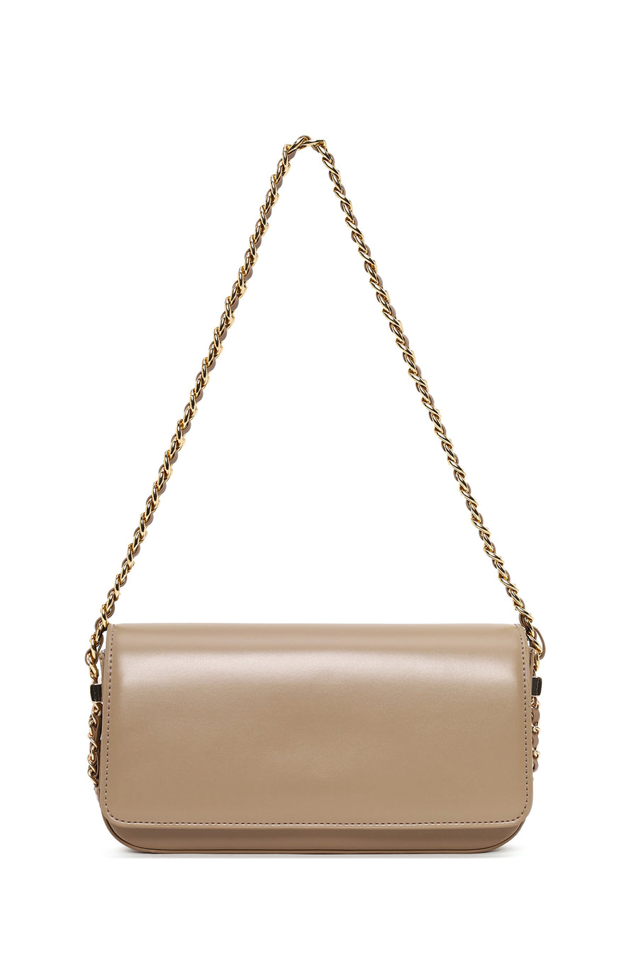 Women's Dark Beige Chain Strap Shoulder Bag