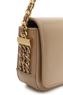 Women's Dark Beige Chain Strap Shoulder Bag | Derimod