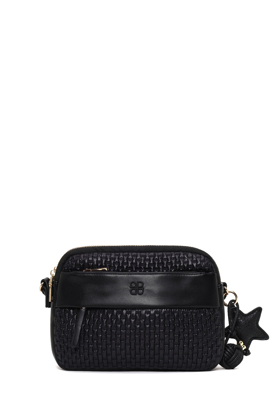 Woman Black Long Strap Crossbody Bag