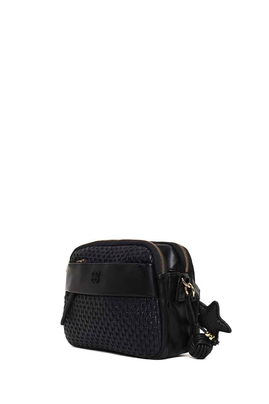 Woman Black Long Strap Crossbody Bag