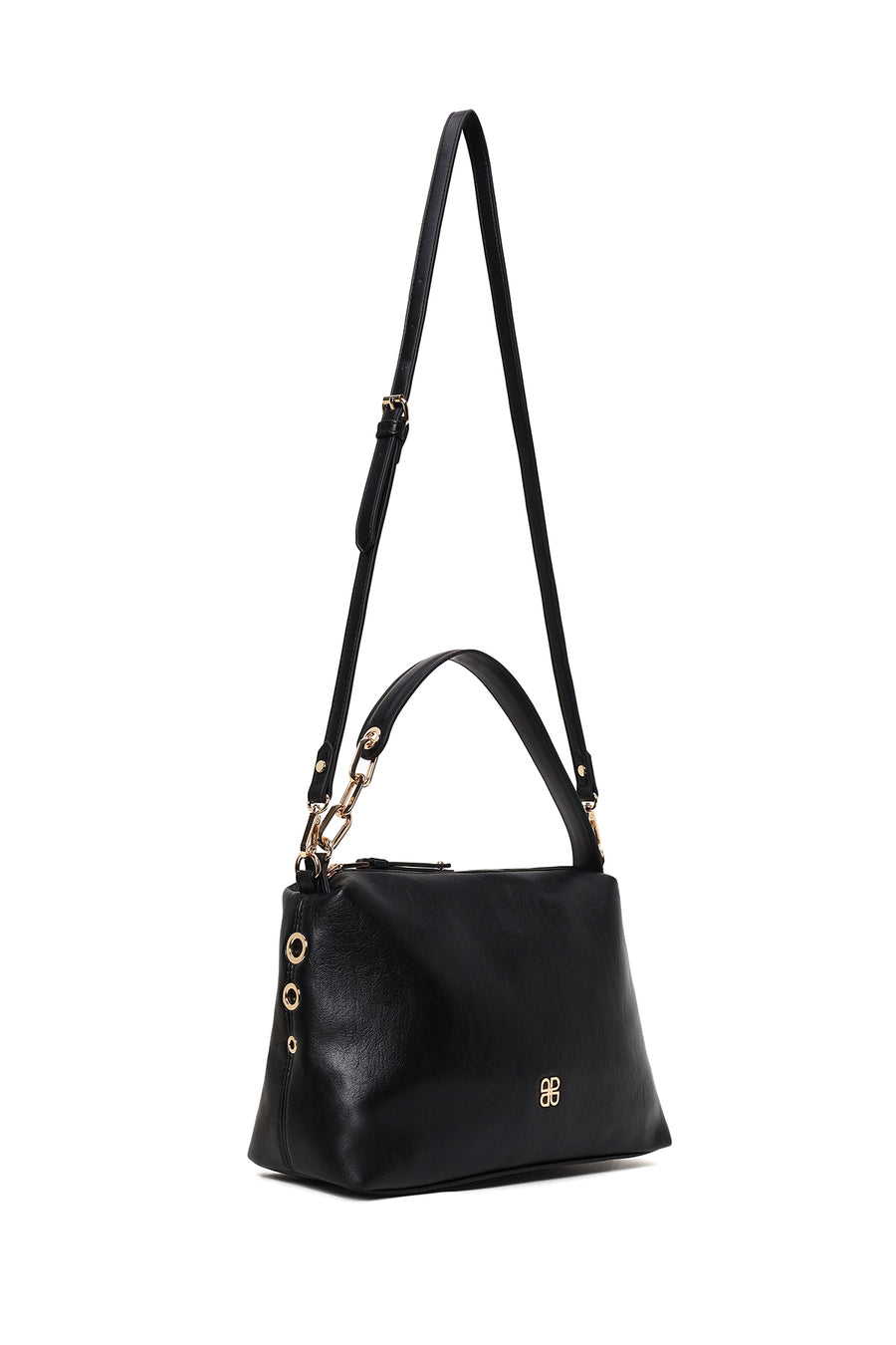 Woman Black Long-Strap Shoulder Bag
