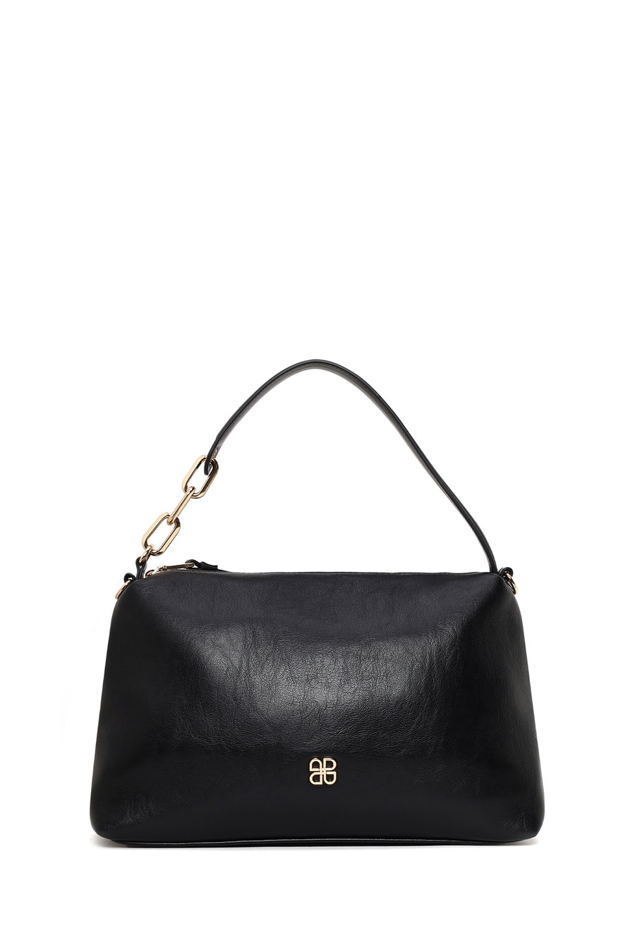 Woman Black Long-Strap Shoulder Bag